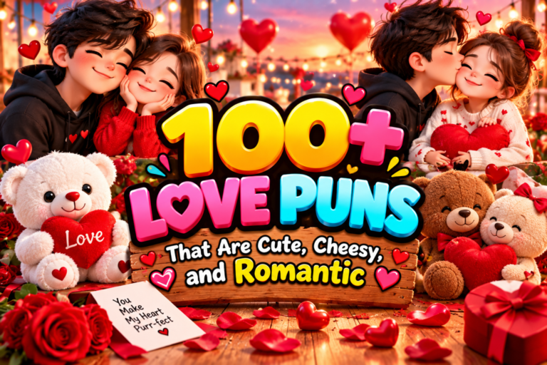 100+ Love Puns That Are Cute, Cheesy, and Romantic