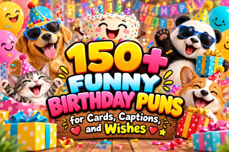 150+ Funny Birthday Puns for Cards, Captions, and Wishes