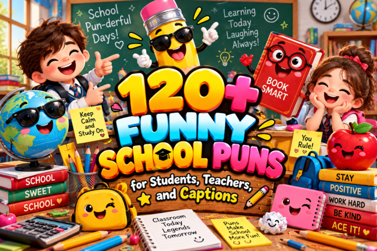 120+ Funny School Puns for Students, Teachers, and Captions